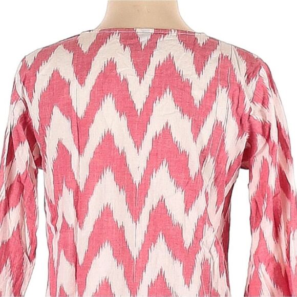 Pine Cone Hill Fine Linens Caftan Beach Cover Nightgown  XSMALL Pink Zig Zag - Picture 4 of 14